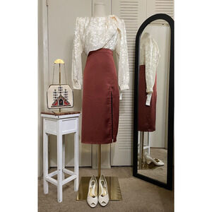 Vintage SK & Company Long Sleeve Blouse Floral Print Cream Color Size 6 NWT